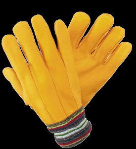 Leather Work Gloves, knitwrist cuff